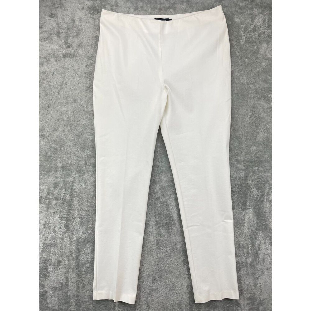 NWT Estelle and Finn Pants Size 10 White Full Length Side Zip #8011 USA